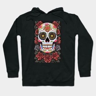 Colorful Sugar Skull Art - Celebrating Mexican Tradition Hoodie